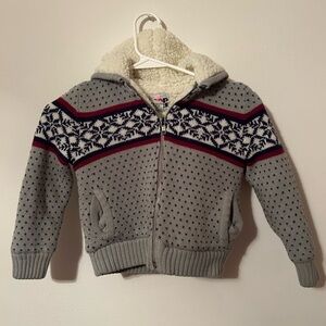 Cozy Gray Patterned Kids size 5/6 Jacket